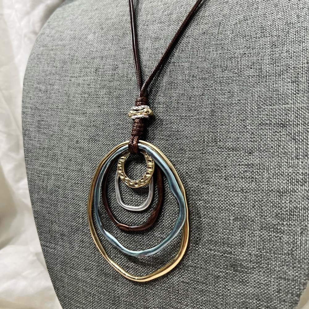 Fashion Jewelry BoHo Style Geometric Circles Plated in Gold, Silver, Bl☑️ - Picture 2 of 11